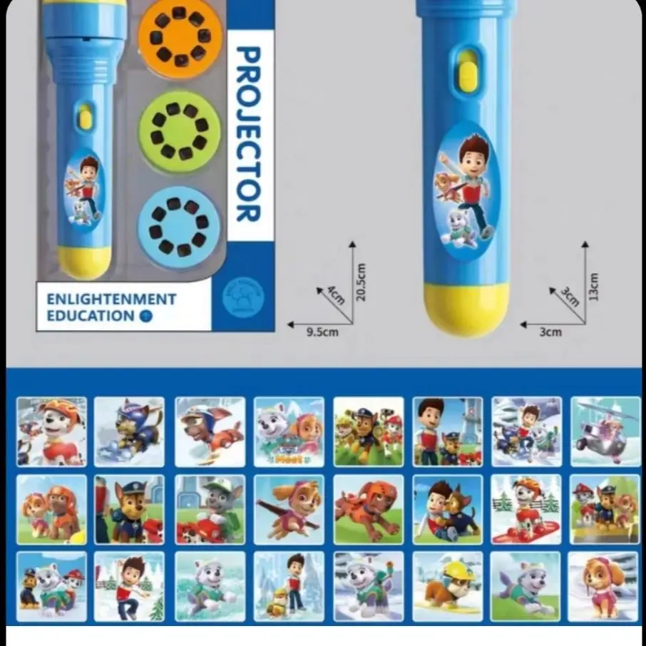 Cartoon PAW Patrol Chase Creativity Toy Child Torch Lamp Flashlight Projector Toy Anime Flashlight Projector Torch Lamp Puzzle