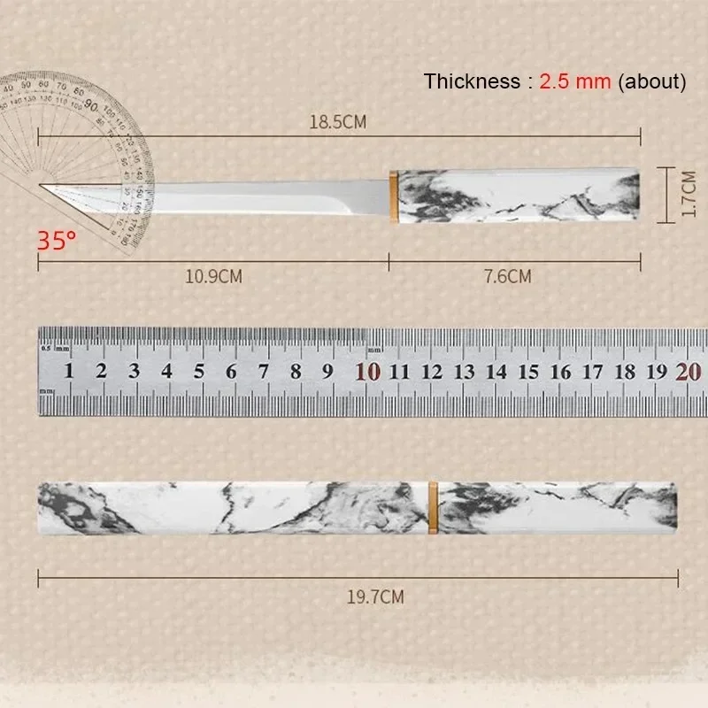 Coltello da cucina ad alta durezza Coltello da frutta tascabile portatile affilato Coltello per disossare con fodero per cucinare