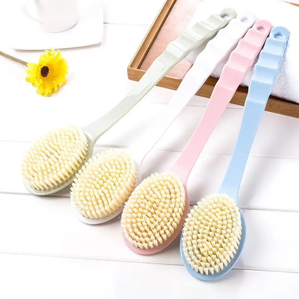 1 PC ยาวแปรงอาบน้ํา Soft Body Scrub เครื่องนวดผิว Shower Scrubber แปรงทําความสะอาดขัดผิวอุปกรณ์ห้องน้ํา