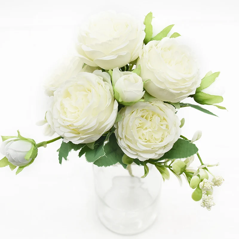 造花牡丹の花束ホームルームの装飾結婚式 Diy フェスティバル屋内家具スクラップブッキング盆栽ギフト Accessori