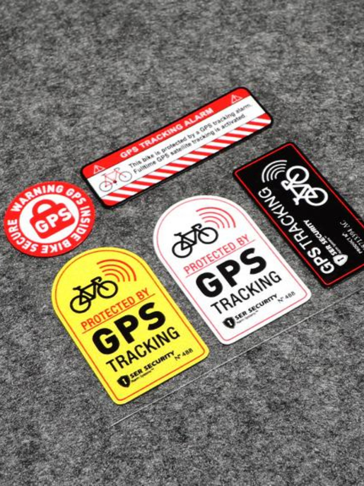 10 センチメートル、ビニール警告オートバイステッカー盗難防止デカールバイクスクーター車保護 GPS 追跡アラームステッカー反射