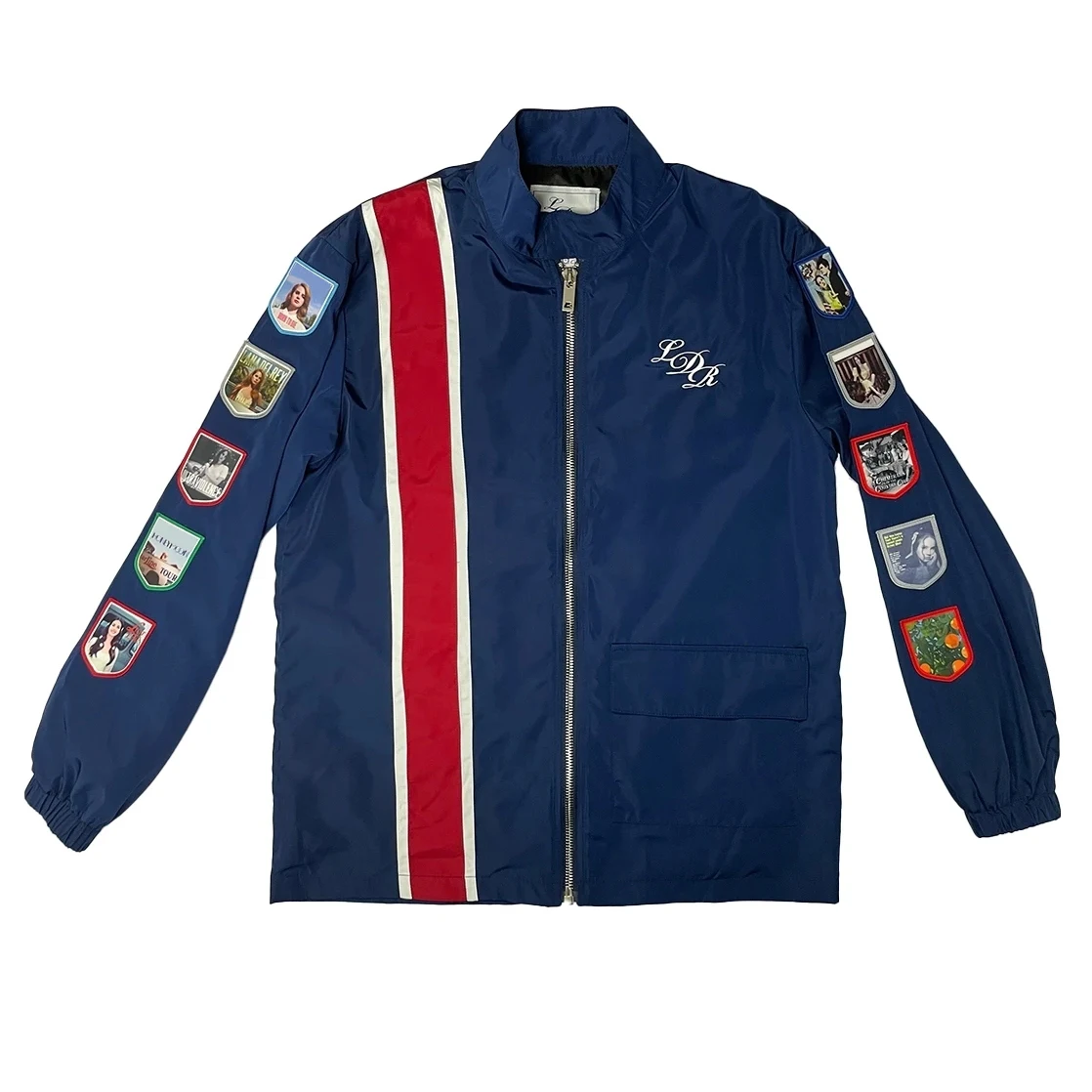 Lana merch comemorativo ldr racer jaquetas 2025 marinha para mulheres e homens jaqueta de corrida com remendos del casaco superior reys roupas femininas