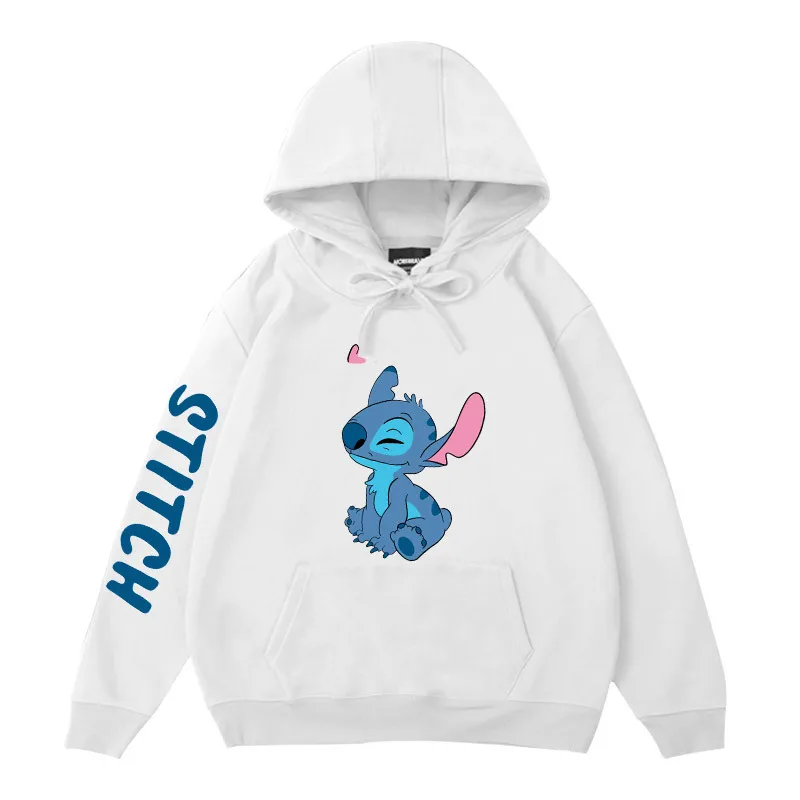 Disney Winter Paare Hoodie Stitch Pullover Lose Jacke Kleidung Damen Tops