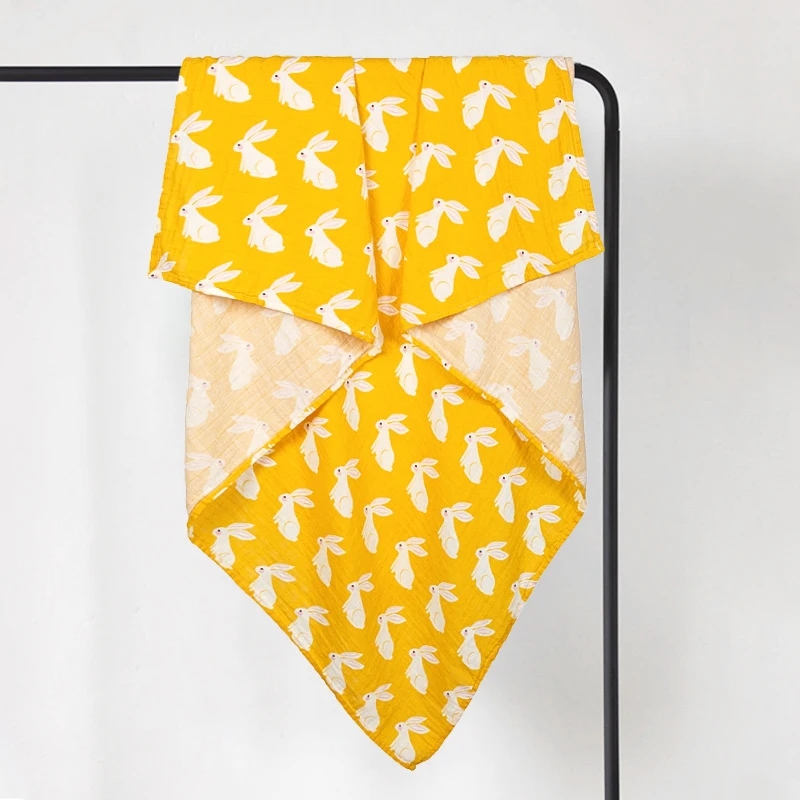 Manta de muselina de algodón para bebé, manta multifuncional para recién nacidos, 120x120cm