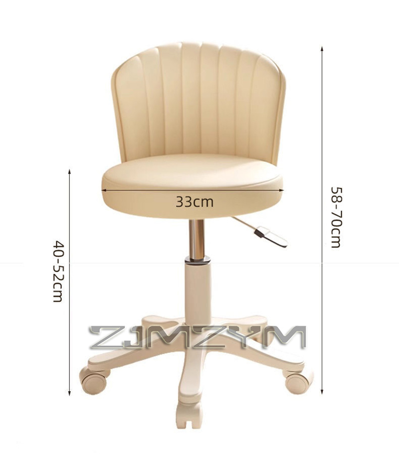 Silla de cuero con asiento giratorio, taburete giratorio ajustable para maquillaje en el hogar, silla resistente al desgaste para estudios, Chai trasero antideslizante con ruedas