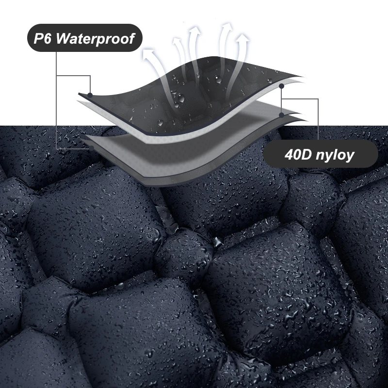 PACOONE-colchoneta para dormir para acampar al aire libre, colchoneta plegable para dormir, colchón inflable para playa con almohadas, colchoneta de aire ultraligera para viajes y senderismo, nuevo
