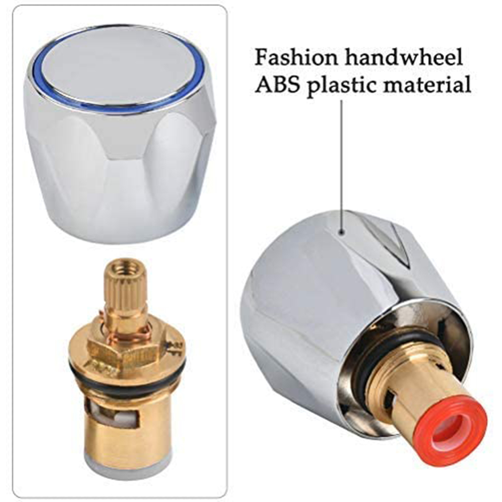 Torneira quente e fria alça botão válvula de cobre cabeças rosca bacia pia lavadora substituição para banheiro torneiras cozinha
