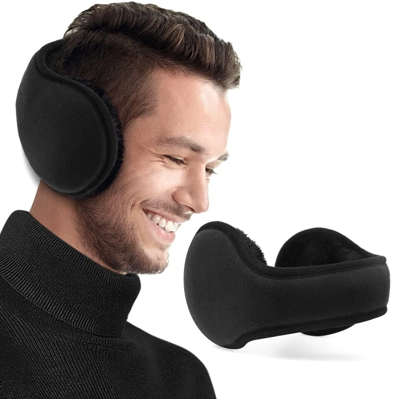Orejeras de lana plegables para invierno, orejeras para viajes al aire libre, mantener el calor, lana de felpa, corderos, orejeras resistentes al frío a la moda para hombres y mujeres