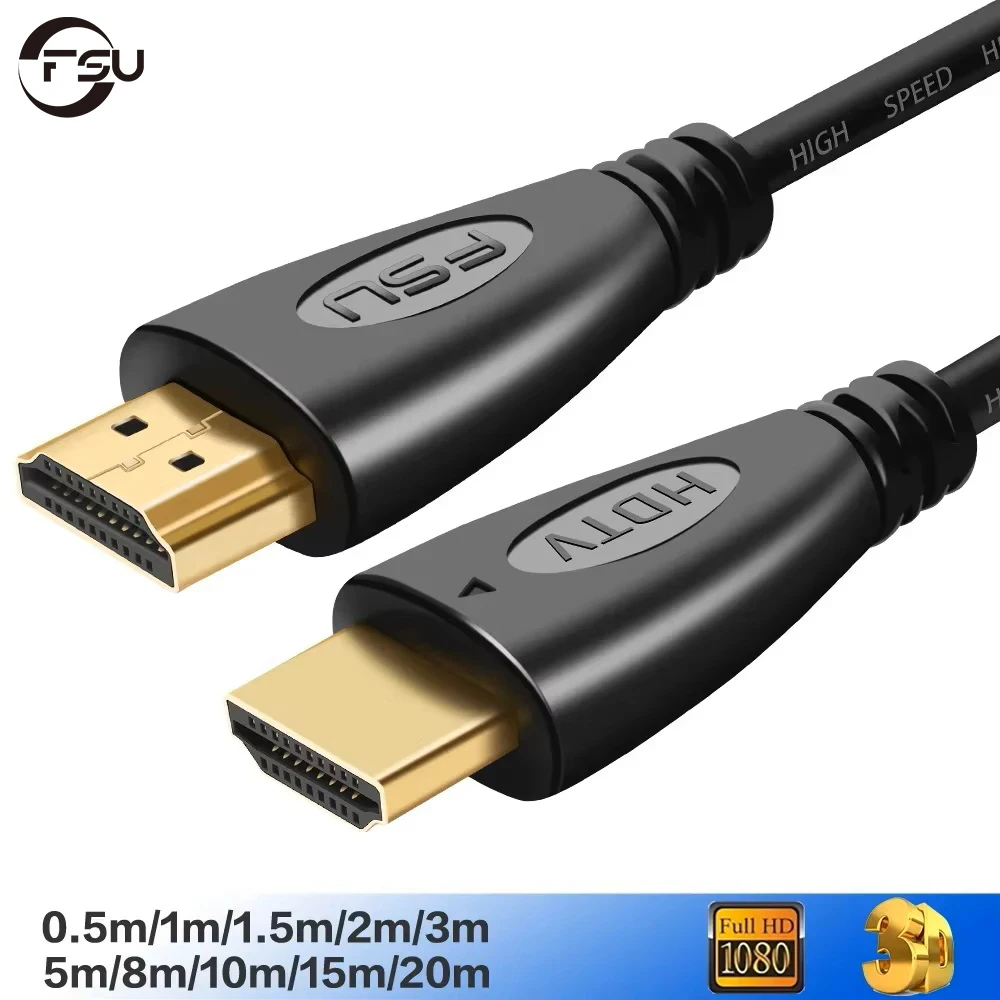 FSU HDMI-kompatibel Kabel Video Kabel Vergoldet 1,4 4K 1080P 3D Kabel für HDTV Splitter Switcher 0,5 m 1 m 1,5 m 2 m 3 m 5 m 10 m