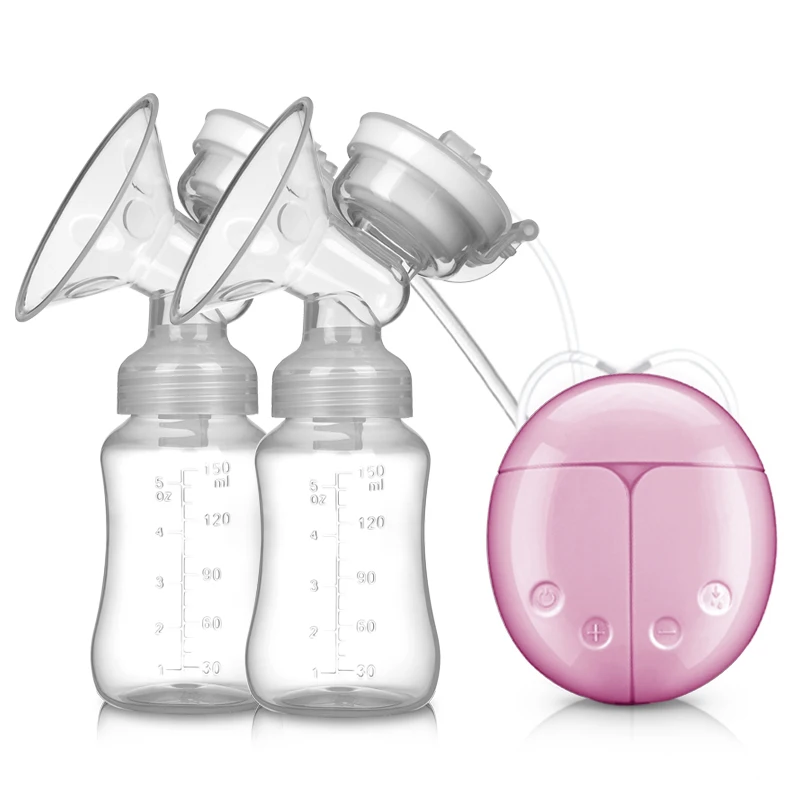 Bomba tira-leite elétrica dupla, silenciosa, portátil, usb, bomba tira-leite elétrica, mãos livres, automática, sem ordenha, massagem nos seios, alimentação