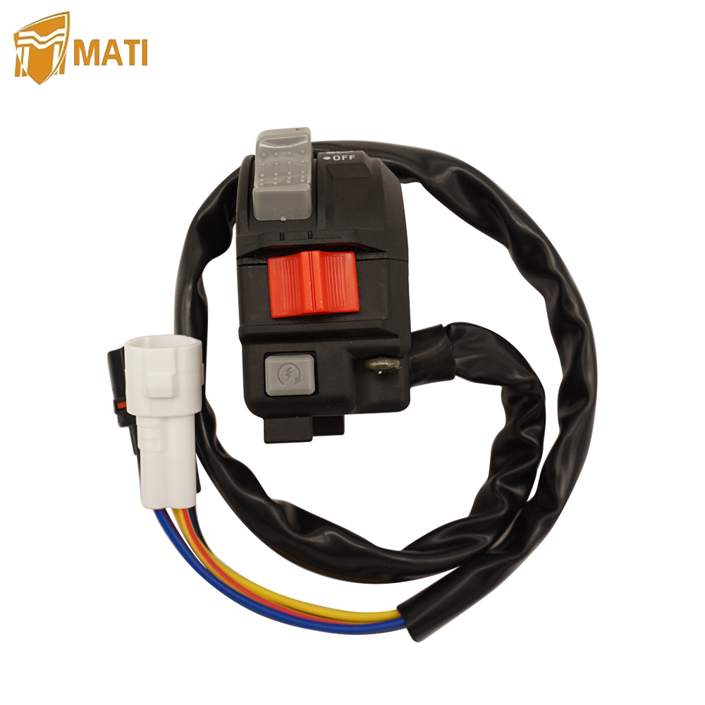 Interruptor do guiador esquerdo, controle de partida do motor, farol para yamaha raptor kodiak 450 700 yfz450r yfz450x 1s3-83973-11-00