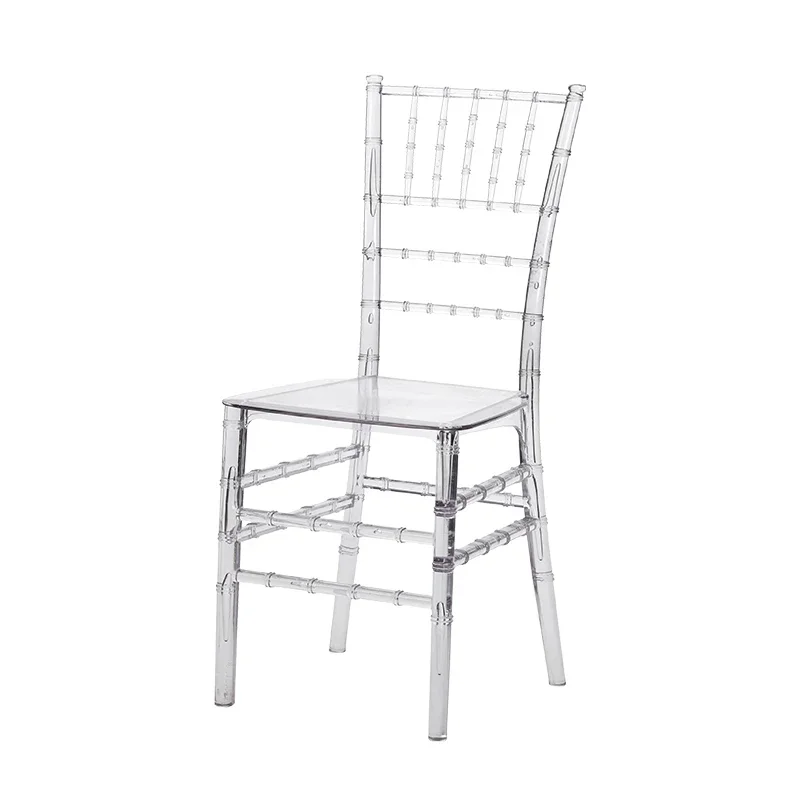 투명 이벤트 파티 식사 판매 아크릴 플라스틱 chiavari 크리스탈 클리어 Chiavari 의자 웨딩 의자 도매