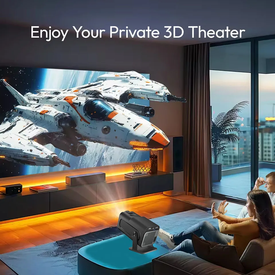 KaiAqua Android13 300ANSI HY320 Projektor 4K Native 1280*720P Dual Wifi6 BT5.0 Kino Outdoor Tragbare projektor Upgrated FY300