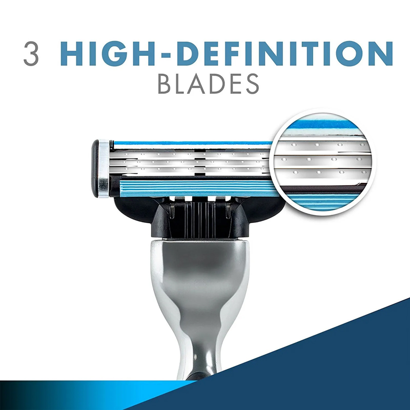Gillette Mach3 Razor Blade for Men Shaver Head Refills Cartridges with Lubrication Strip 3 Layres Blades Fast Cutting Face Beard