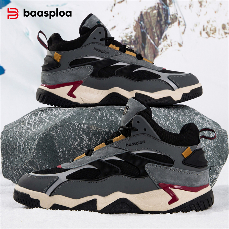 Winter Männer Leder Casual Turnschuhe Neue Mode Wasserdichte Sport Schuhe für Männer Komfort Plüsch Warme Männliche Turnschuhe Nicht-Slip im freien