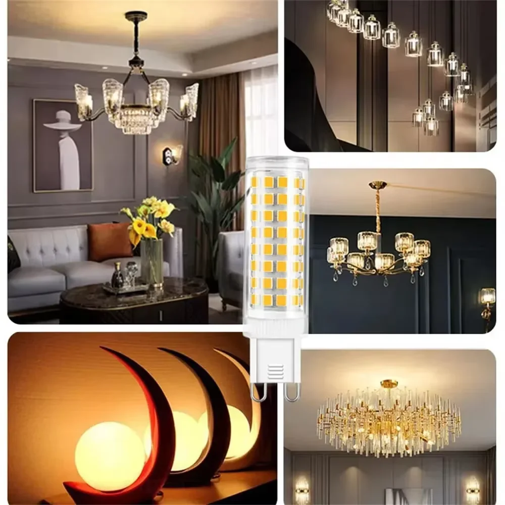 5W 7W 9W 12W AC220V-240V G9 LED Lamp Light Bulb 6000K White Spotlight Replace Halogen Light Home Energy Saving Bright Lamp Beads