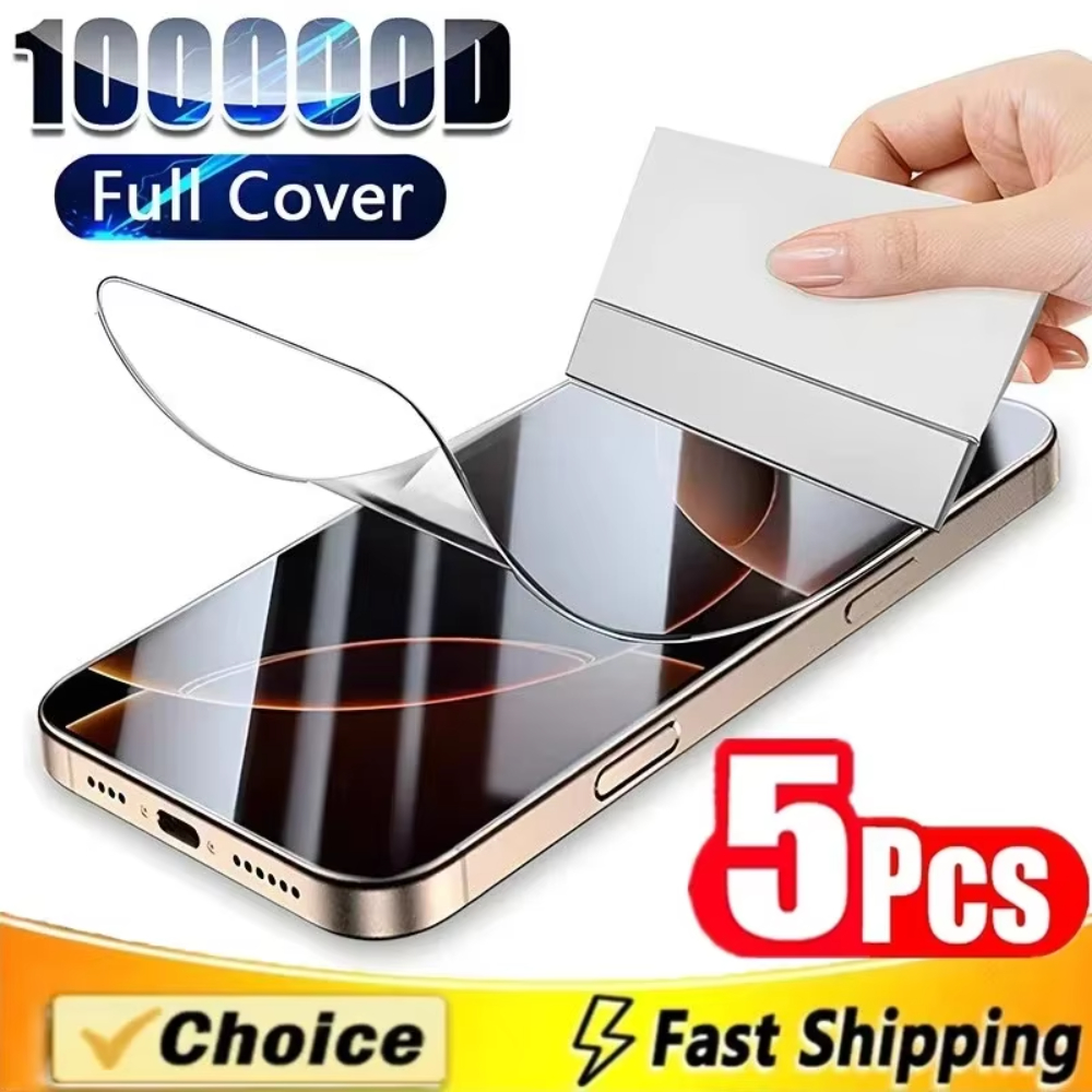 NNBILI 5Pcs Hydrogel Film Für IPhone 16 14 13 12 11 15 Pro Max Mini 14 15 16 Plus Screen Protector für IPhone X XR XS Nicht Glas