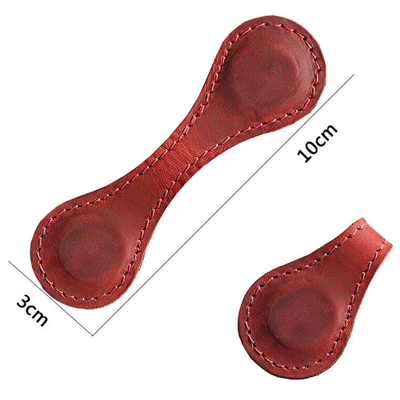 1 stücke Leder Lesezeichen doppelseitige Magnets chnalle Magnet Buch Clips Seiten halter hand gefertigte Notebook Planer Lesezeichen Briefpapier d