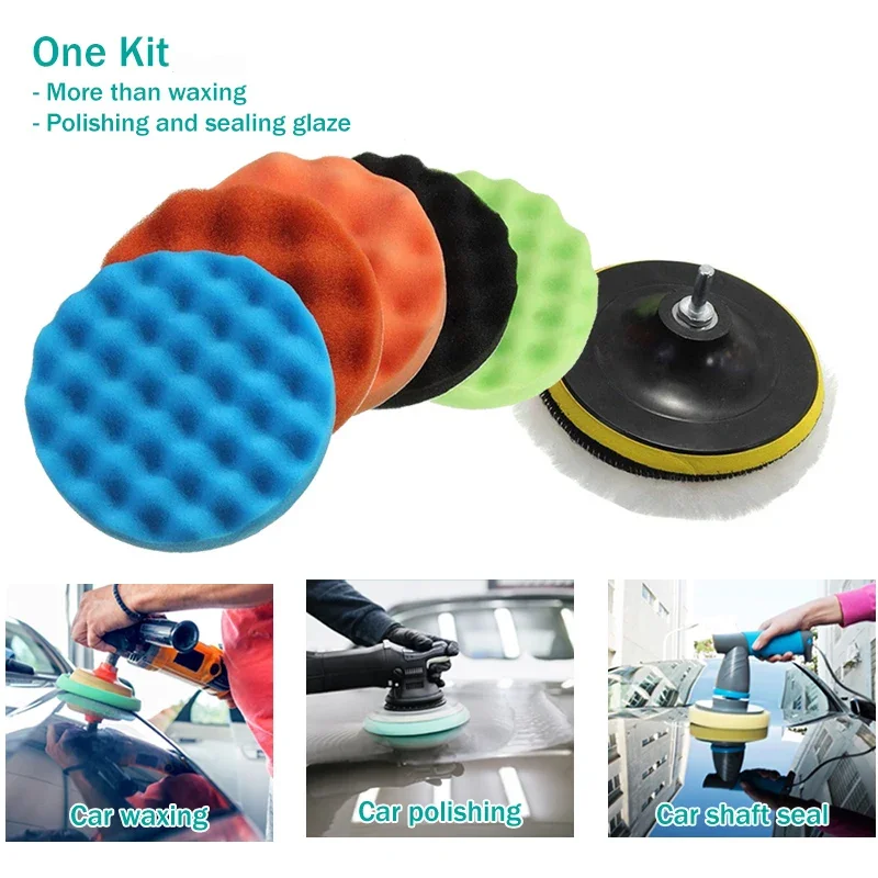 11 Stuks 3Inch Samengestelde Polijstkussens Snijden Sponzen Pads Kit Voor Auto Buffer Polijstmachine Compounding En Harsen