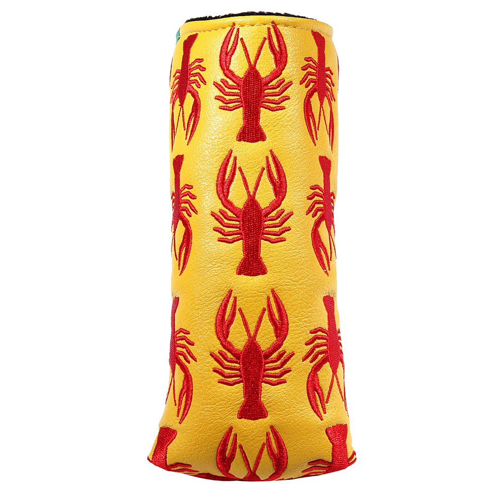 Lâmina de golfe putter capa bordada couro sintético fecho magnético para scotty cameron odyssey taylormade