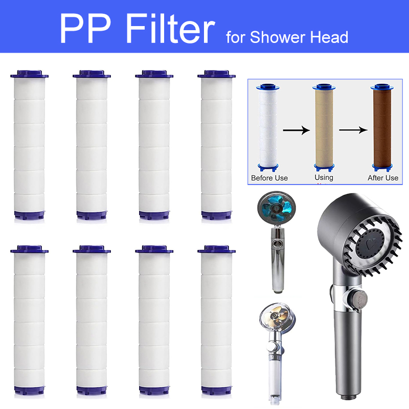 Reemplazo de filtro de cabezal de ducha para limpieza de agua de ducha, 1 a 50 Uds., reduce los productos químicos, bloques de cloro, restaura el equilibrio del PH