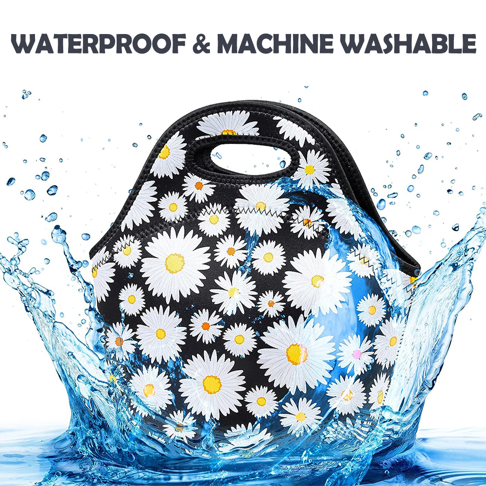 Lancheira portátil com forte desempenho de isolamento, grande capacidade, dobrável, fácil de limpar, para camping e Campus