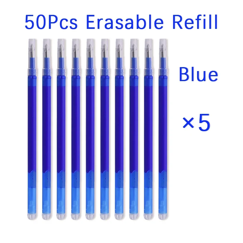 50 Cái/bộ 0.7Mm Xong Xóa Được Bút Đổ Lại Cần Ma Thuật Viết Xong Xóa Được Bút Gel Xanh Mực Đen 8 Màu Sắc Đồ Văn Phòng Viết nguồn Cung Cấp
