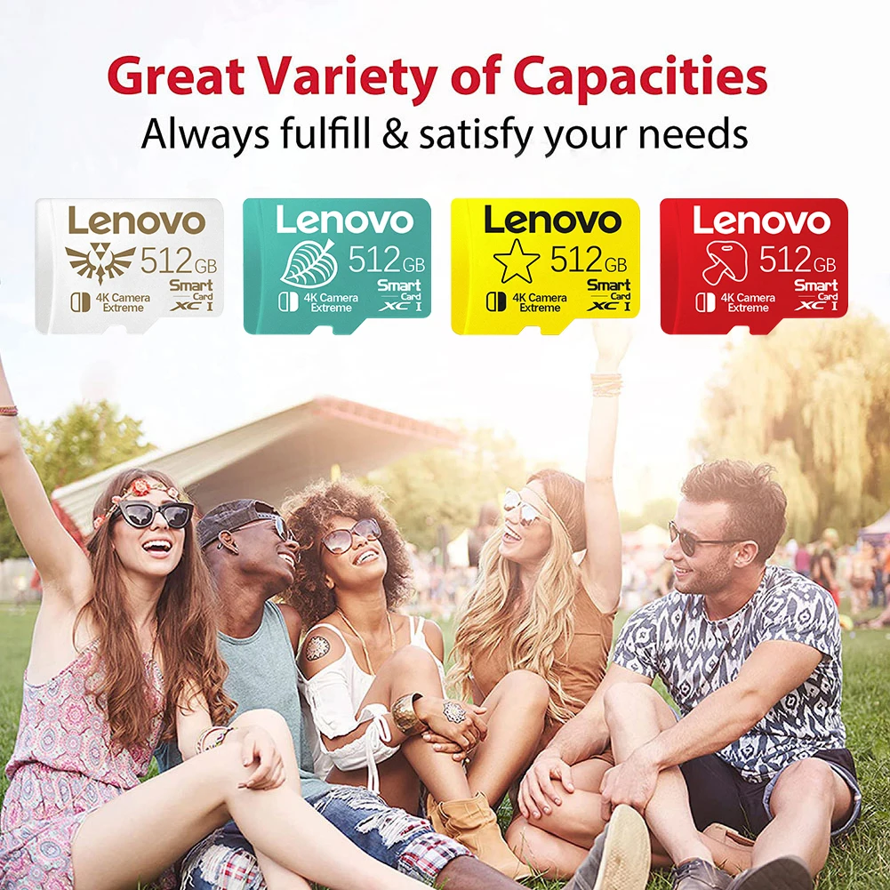 Lenovo 2TB High-Speed V10 Micro TF SD Card 1TB 512GB Memory Card 256GB 128GB SD Card Perfect for Nintendo Switch