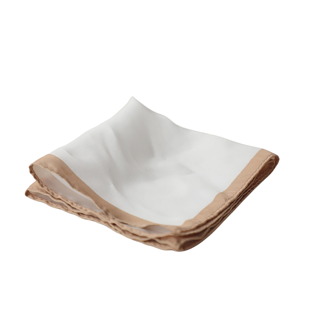 Kopfbedeckung Koreanischer Herrenanzug Einstecktuch Vintage Polyester Business-Anzug Einstecktuch Weiße Farbe Rand Brust Handtuch Taschentuch Bankett