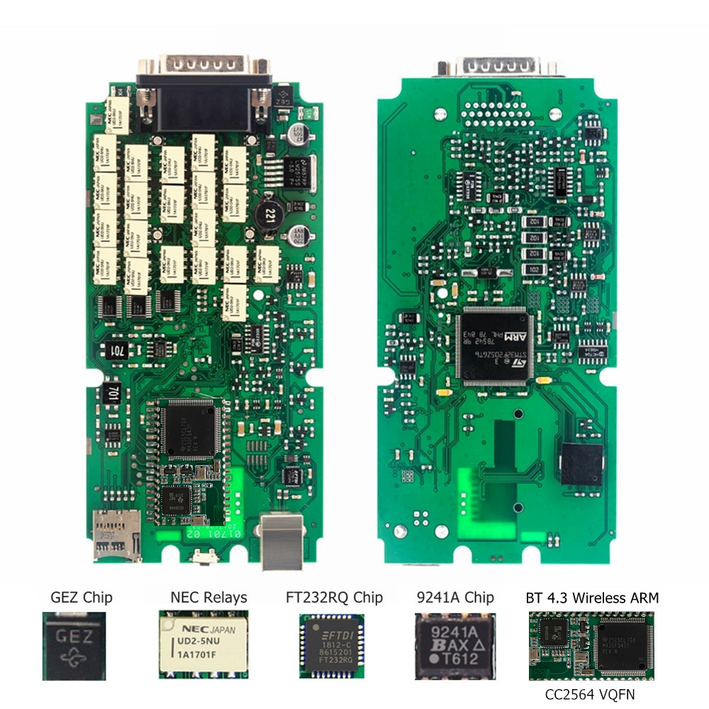 Stock europeo Lector de código OBD2 para coches y camiones, placa PCB única, Calidad A +++, V2021.11, V2020.23, Multidiag Pro + VD150