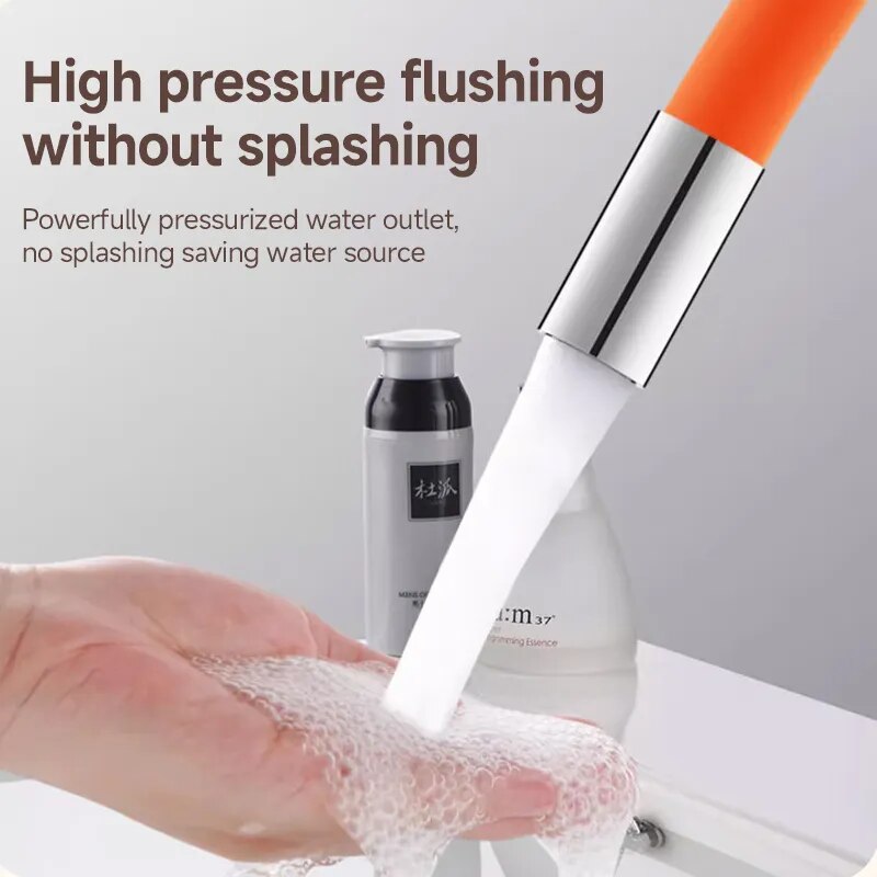 Extensor de extensão de torneira de cozinha universal 360 ° Tubo de torneira de água com mangueira flexível de silicone giratório para lavatório de banheiro