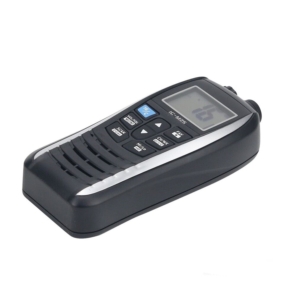 IC-M25 5W แบบพกพาวิทยุ VHF น้ำจอแอลซีดีมือถือน้ำหนักเบากันน้ำใหม่