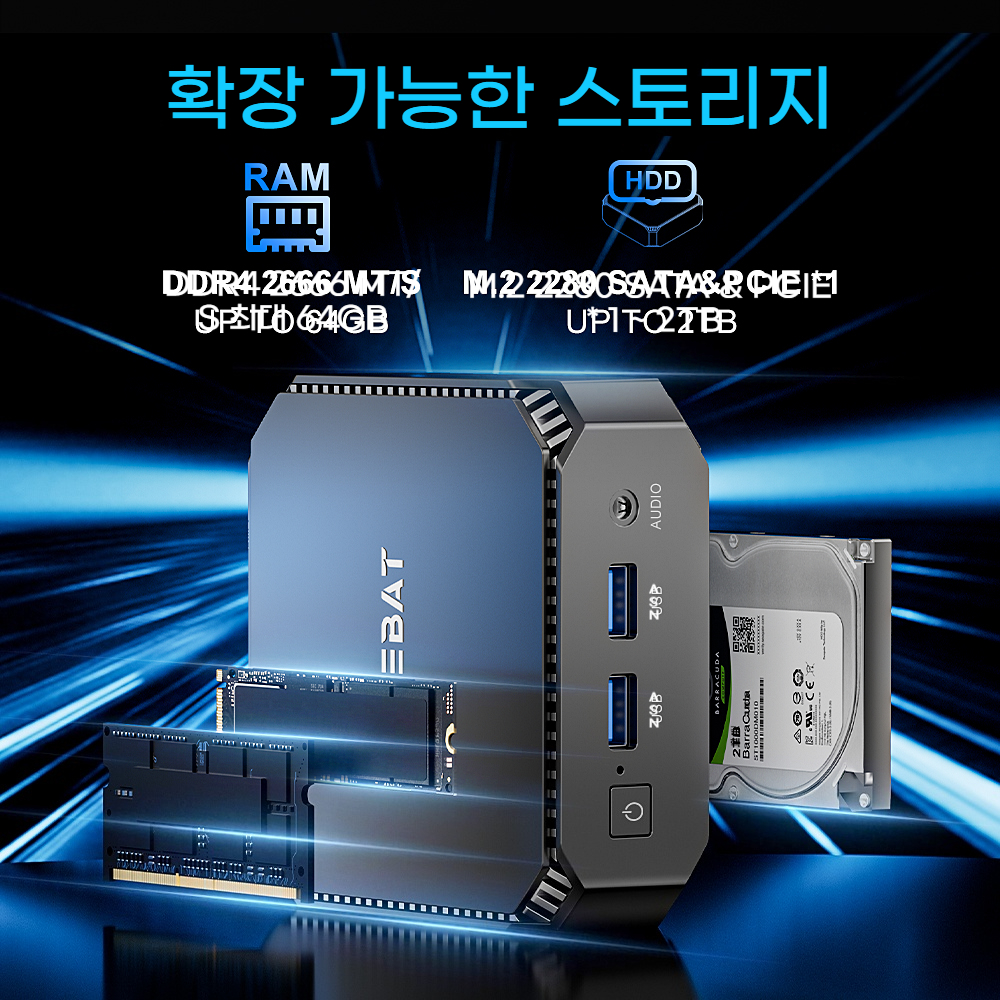 FIREBAT T2 미니PC 인텔 N150 듀얼 밴드 WiFi5 BT4.2 16GB 512GB 데스크탑 게이밍 컴퓨터 미니 PC 게이머 EU 플러그