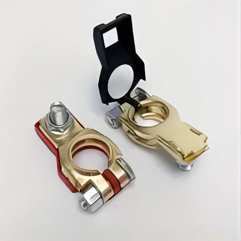2 pçs conectores de braçadeira terminal da bateria automática peças da bateria de armazenamento de alta qualidade bateria superior post cabo terminal braçadeira conjunto