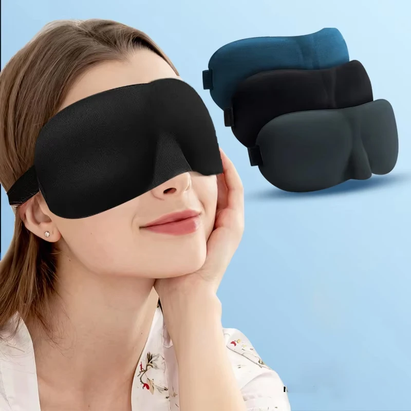 3D Augenmaske Block Out Licht Konturierte Tasse Tragbare Frauen Männer Augenklappe Für Schlaf Augenbinde Konkav Geformt Nacht Schlaf Gesichtsmaske