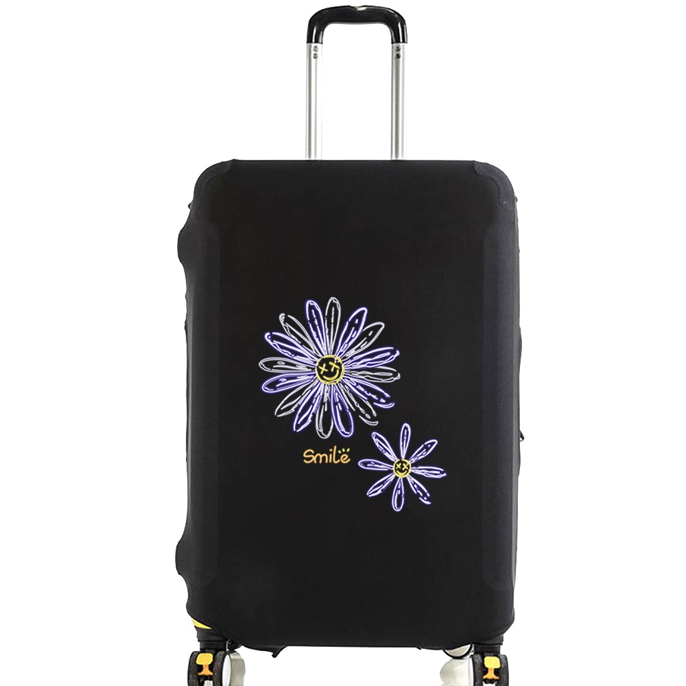 18〜28インチのスーツケース用の伸縮性のあるプリント付きの荷物保護カバー,トラベルアクセサリー