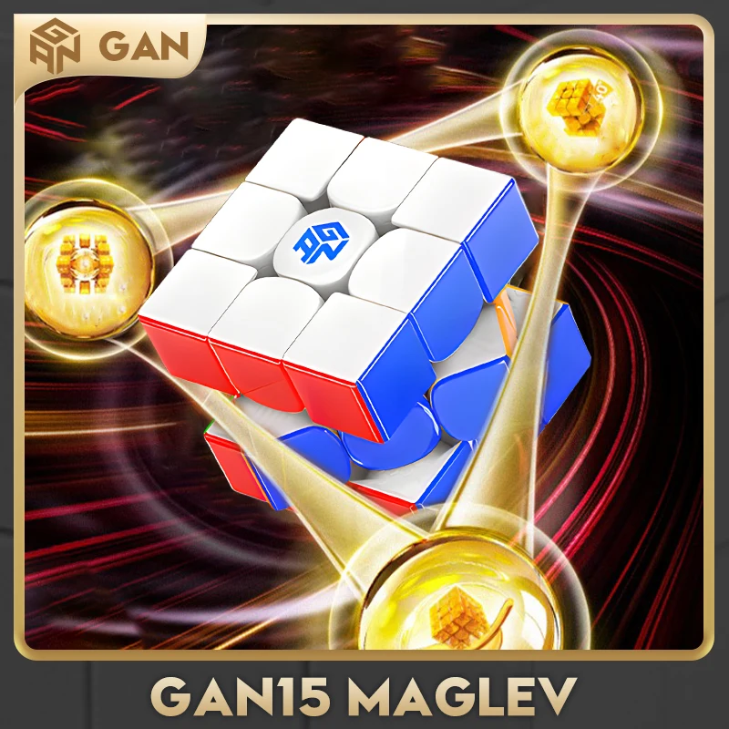 GAN New Gan 15 Maglev UV Magnetic Magic Speed Cube Stickerless Professional GAN 15M Cubo Magico Puzzle For Children Kids Gif