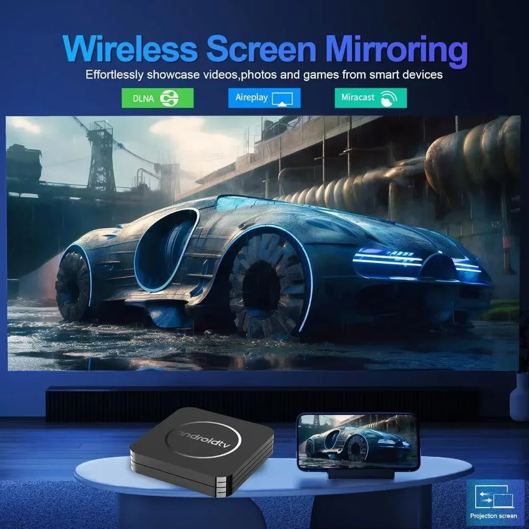 Q3 Android 14 8K HD Smart TV Box 2GB 16GB compatible con reproductor multimedia WiFi 2,4G HDR10 asistente de Google reproductor multimedia Set Top Box IPTV