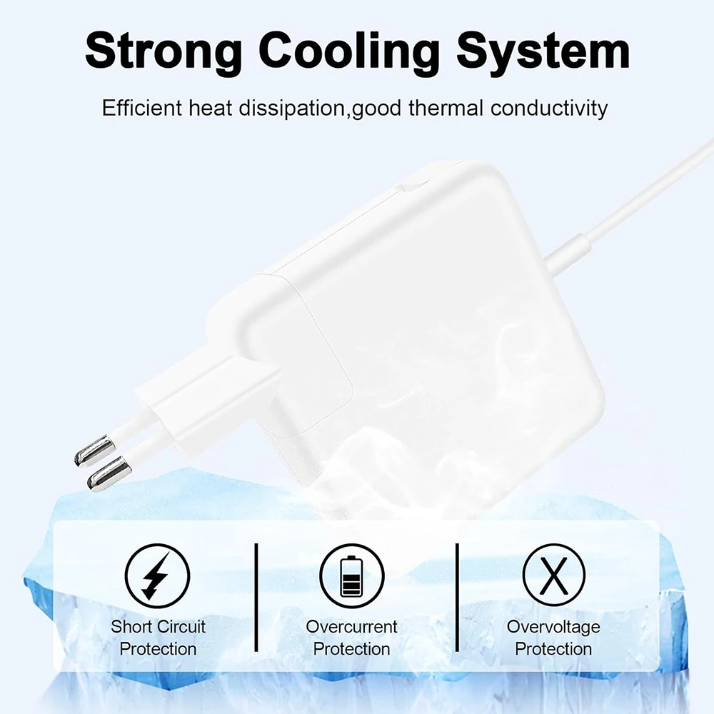 AC 45 W/60 W T-tip Connector Power Adapte แล็ปท็อปชาร์จสําหรับ Apple Macbook Air Pro A1435 A1502 A1398 13 15 17 ''หลังจาก 2012 ปี