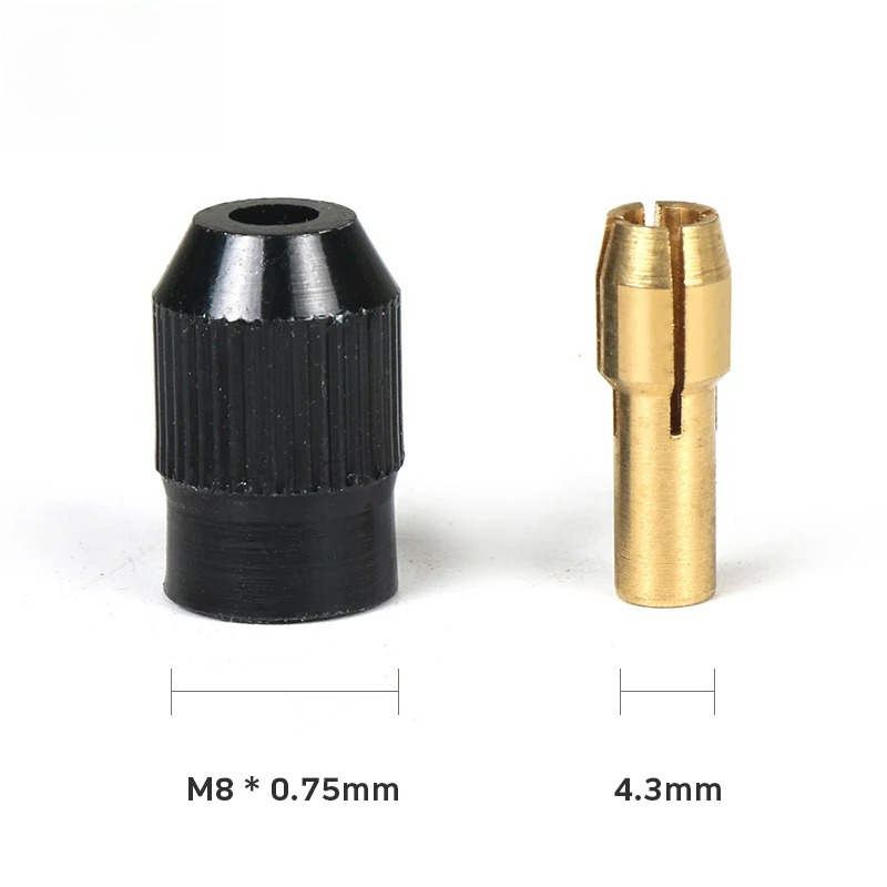 11 Pçs/lote Mini Broca Mandril de Pinça de Latão para Ferramenta Rotativa Dremel 0.5-3.2mm Latão e Porca para Conjunto de Acessórios Dremel