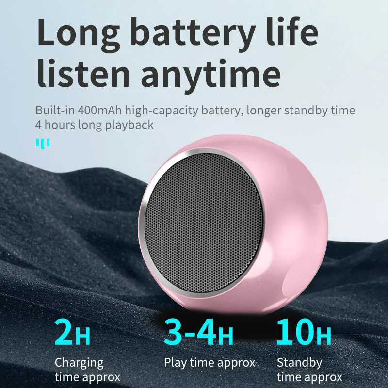 Mini alto-falante portátil de metal metálico sem fio bluetooth alto-falante tws estéreo interno/externo subwoofer portátil alto-falante compacto