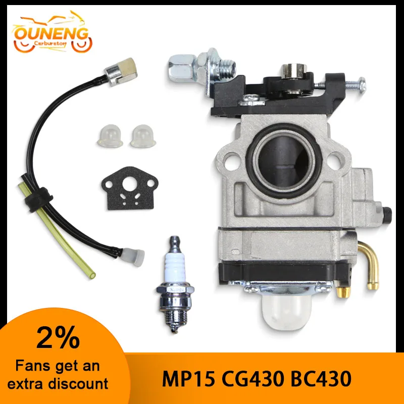 Lawn Mower Carburetor For Walbro CG430 CG520 BC430 BC520 40-5 44-5 43cc 49cc 50cc 52cc Brush Cutter 2-Stroke Engine Carb