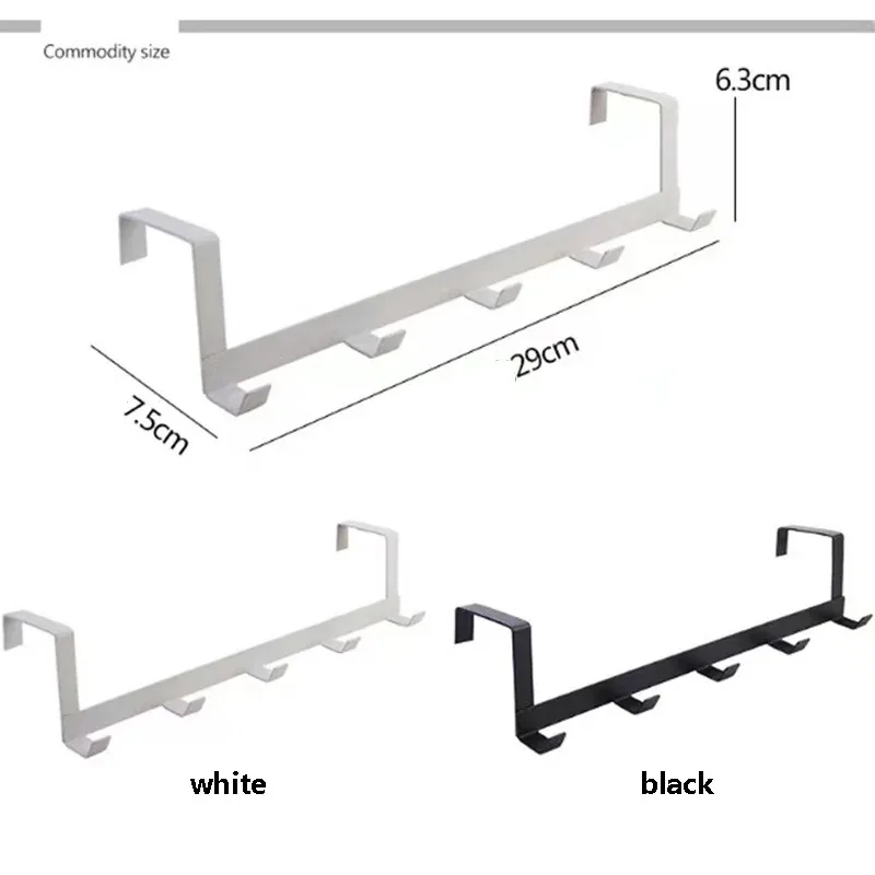 5-row hook living room kitchen back hook non perforated clothes hanging hanger dormitory hat clothes hook clothes hanging hook