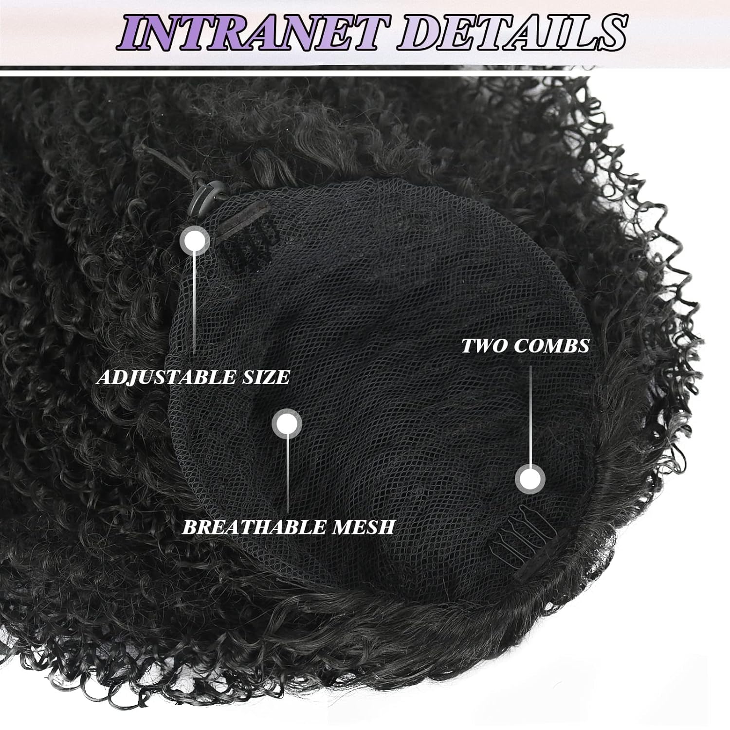 Ccolegio-extensiones de cabello humano rizado con cordón para mujer, cabello Afro rizado, 8-30 pulgadas