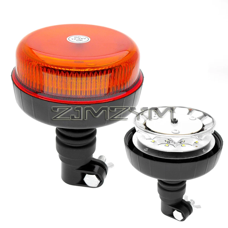12V 24V Emergency Strobe Light Warning Beacon Rotating Light With Screws 12 LED Pole Mounted Flashing Light