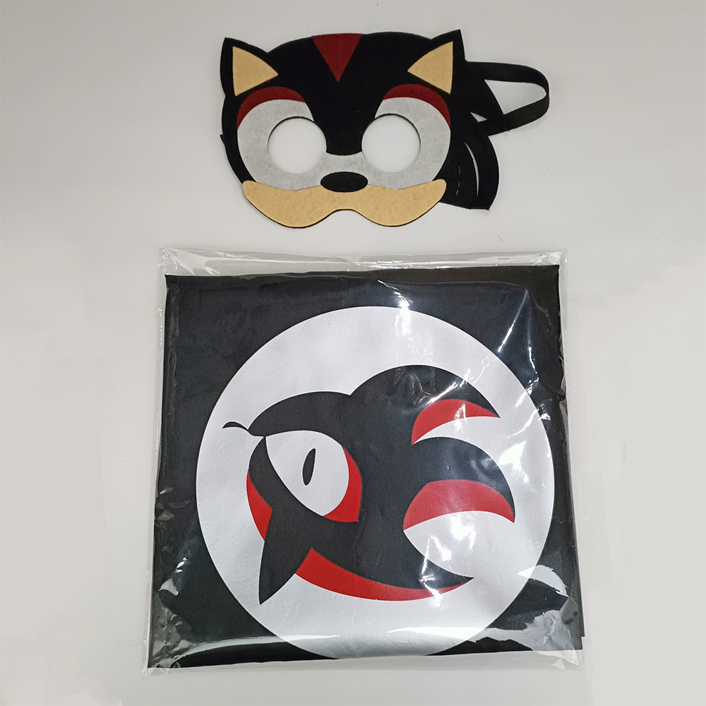 Crianças anime os ouriços máscara capa cosplay para crianças traje de aniversário roupas manto e capa desempenho