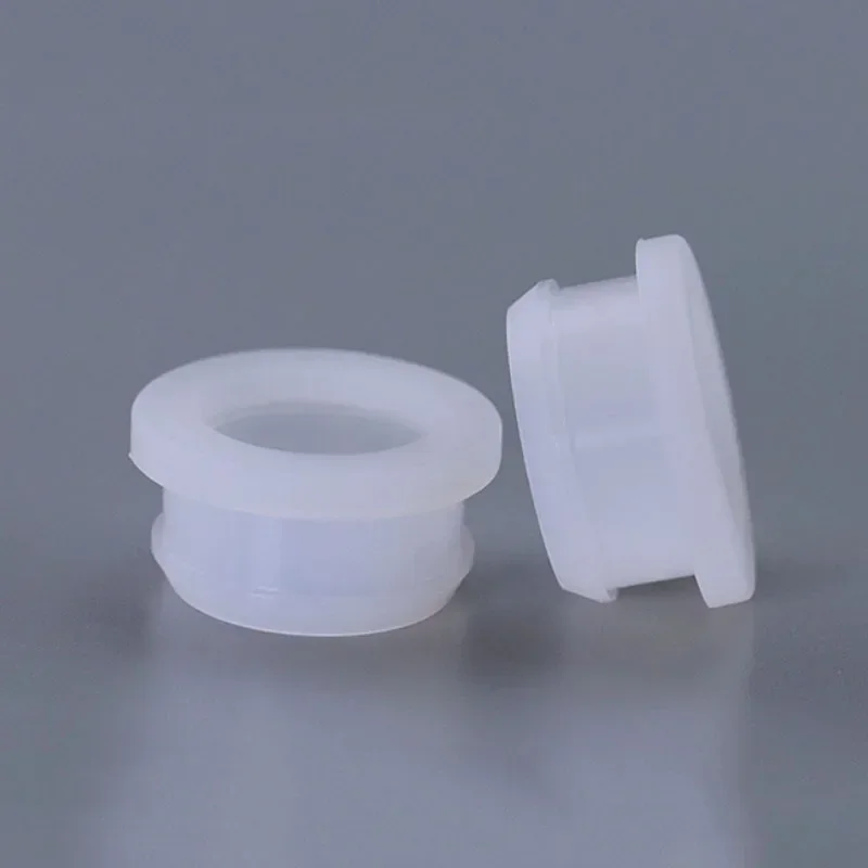 Tappi per fori trasparenti da 4,5 mm-50,6 mm Tappi per fori con occhiello a scatto rotondi in gomma siliconica Tappi terminali Cavo metallico Proteggi cespuglio