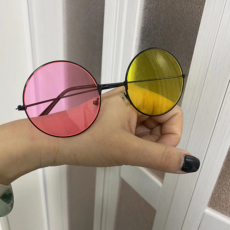 Men Spamton Cosplay Glasses Boss Spamton Cosplay  Mixed Color Sunglasses Cos Prop Round Frame Sunglasses Halloween Accessories