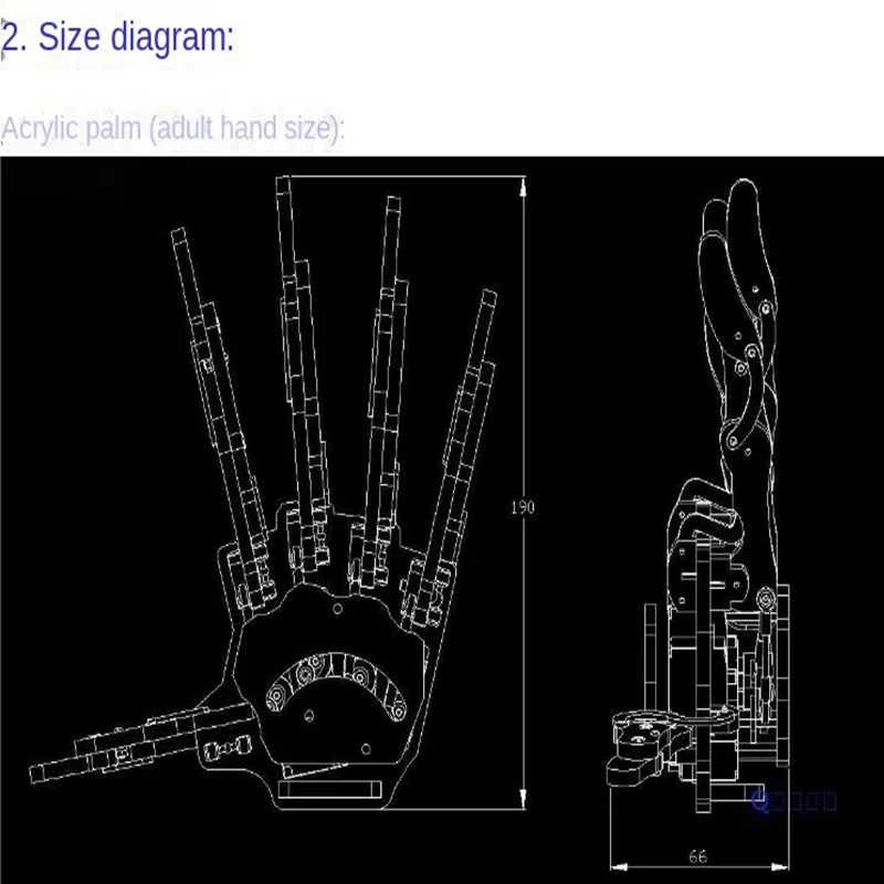 5 Dof Robothand Rechter/Linker Hand Servo Vingers Clamper Klauw Grijper Mechanische Hand Voor Framboos Voor Arduino Robot Diy Kit