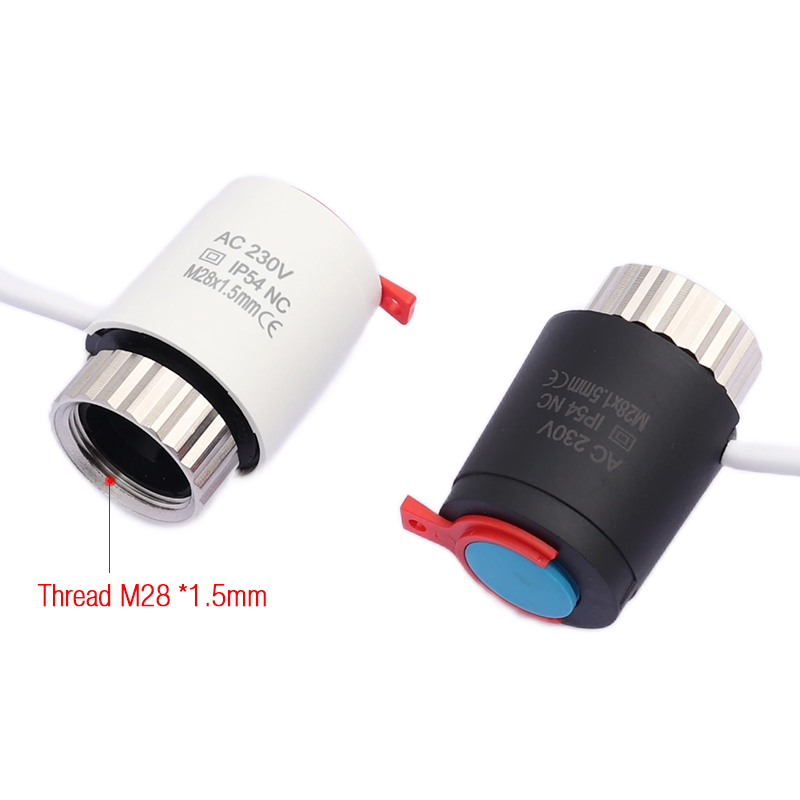1/5/10 шт. 230 В нормально закрытый NC M28 * 1,5 мм Электрический термопривод для подогрева пола TRV термостатический клапан радиатора